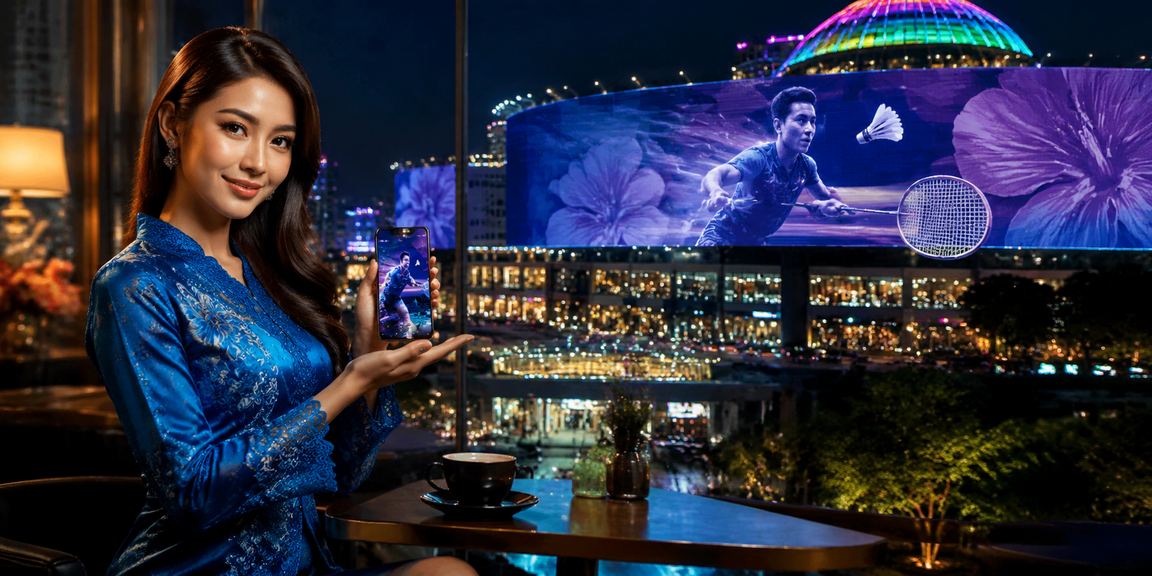 Pemain wanita berbaju kurung bermain kasino mudah alih di Genting Highlands Malaysia