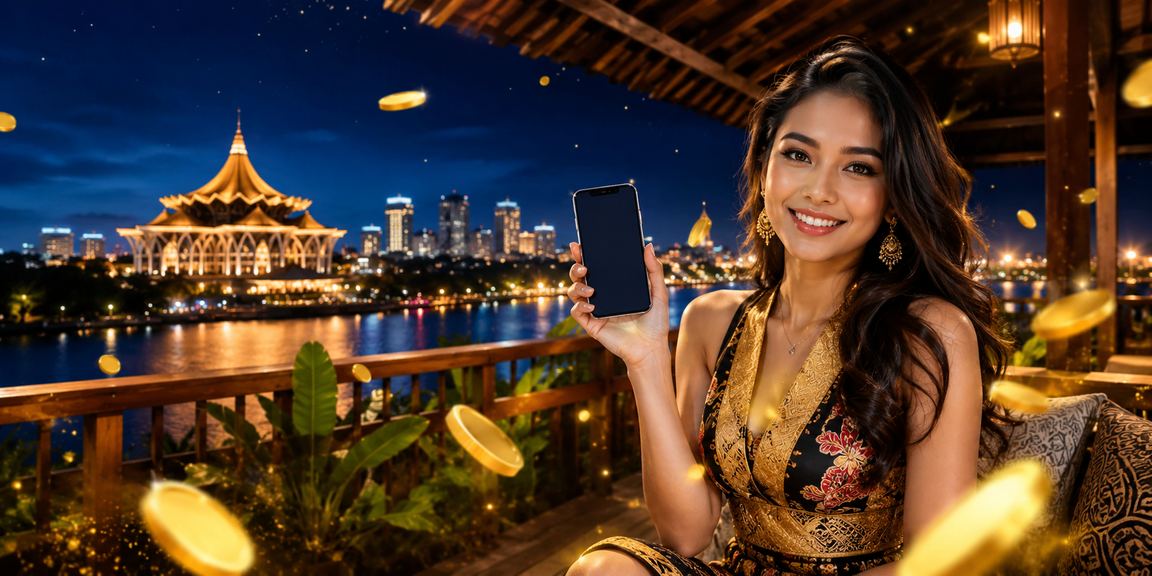 Pengguna mengakses kasino mudah alih najib44 melalui aplikasi Android di Sarawak